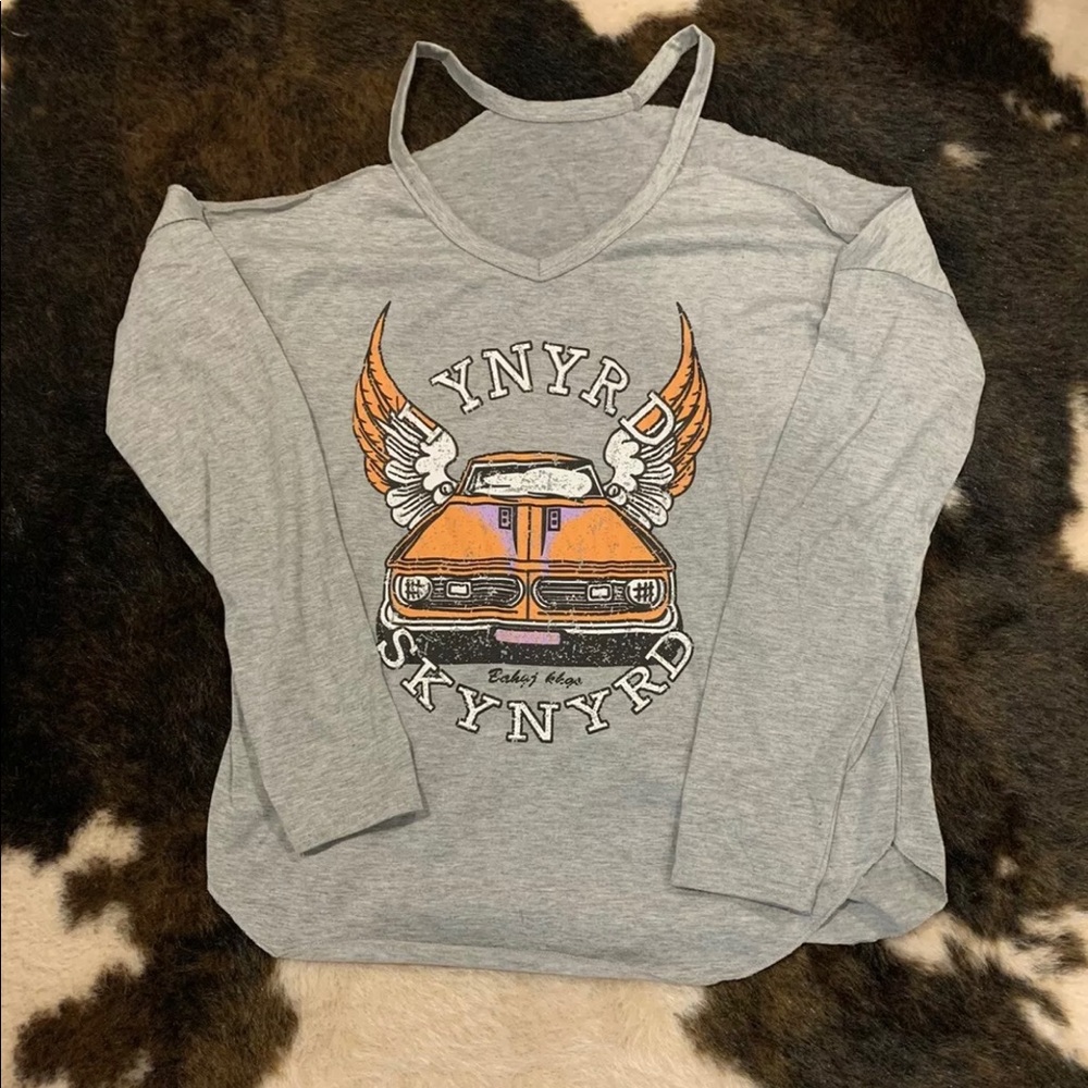 Women’s Gray Lynard Skynard Graphic Tee T-shirt XS
